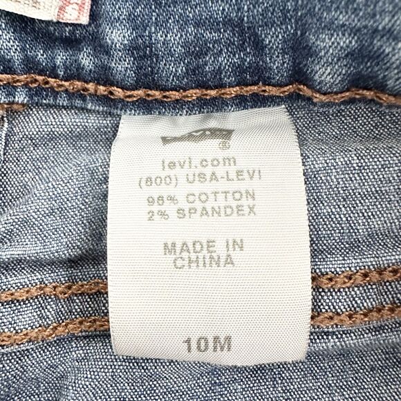Levi's 512 Slimming Women's Jeans Size 10M Blue Stretch Mid Rise Straight Leg - Picture 7 of 10